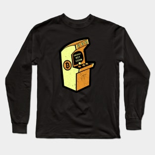 bitcoin arcade video game Long Sleeve T-Shirt